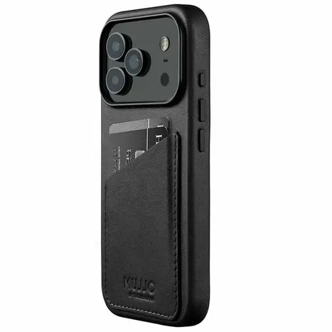 Чехол Mujjo Wallet Leather для iPhone 17 Pro, черный