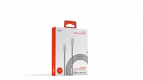 Зарядный провод uBear Force Metal USB-C - Lightning, серебристый