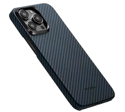 Чехол Pitaka MagEZ Case 4 Kevlar для iPhone 15 Pro Max, черно-синий