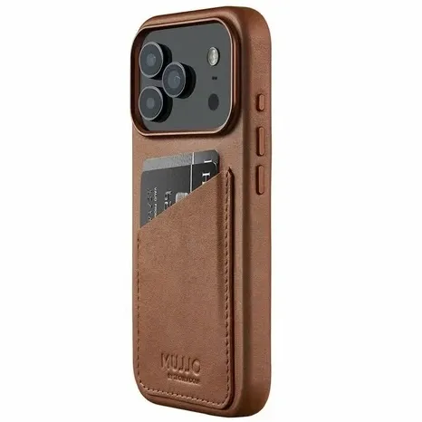 Чехол Mujjo Wallet Leather для iPhone 17 Pro, песочный