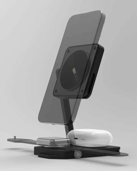 Складная беспроводная зарядная станция Aulumu M01/2.0 MagSafe/4-в-1                           