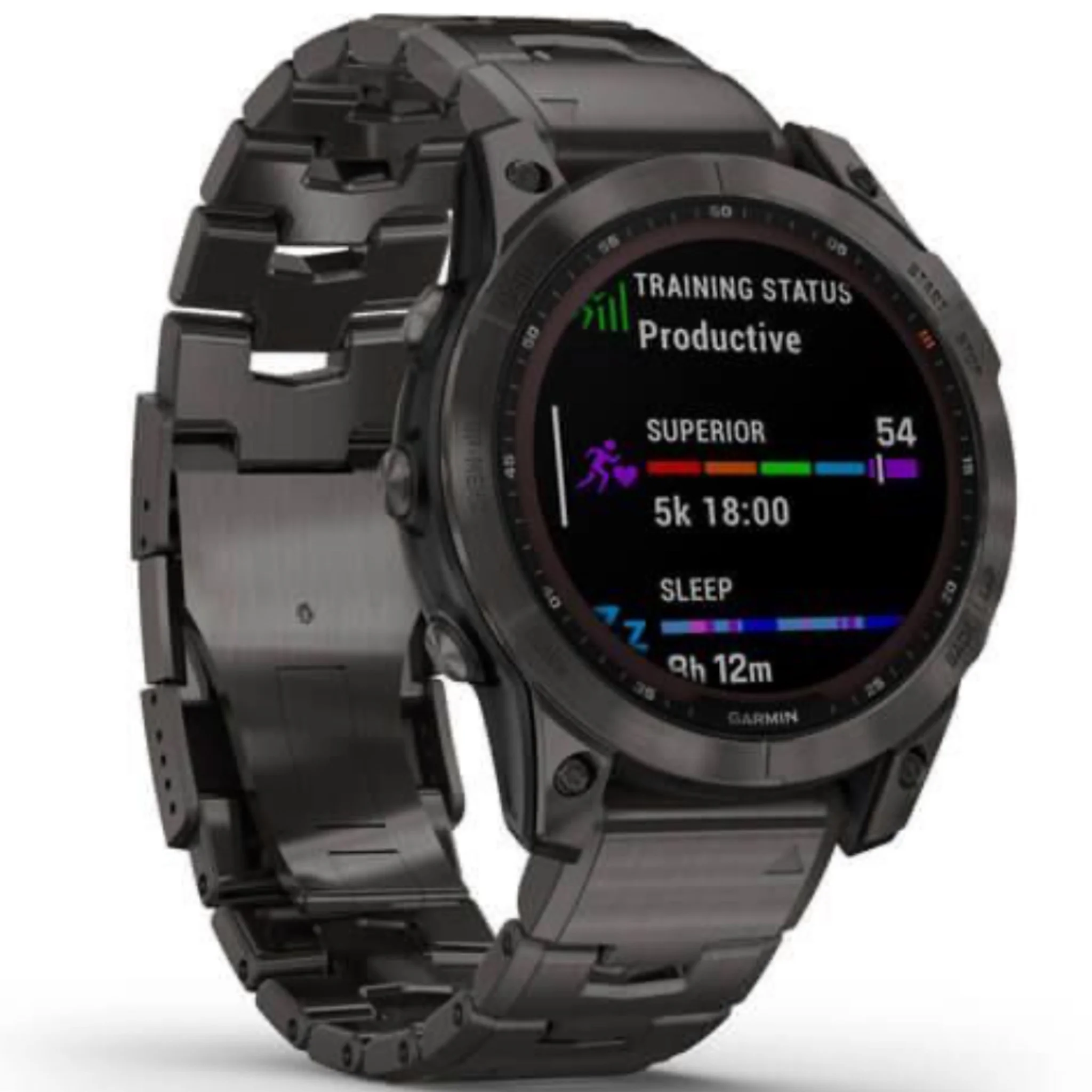 Умные часы Garmin Fenix 7 Sapphire Solar, серый с титановым ремешком (010-02540-39)