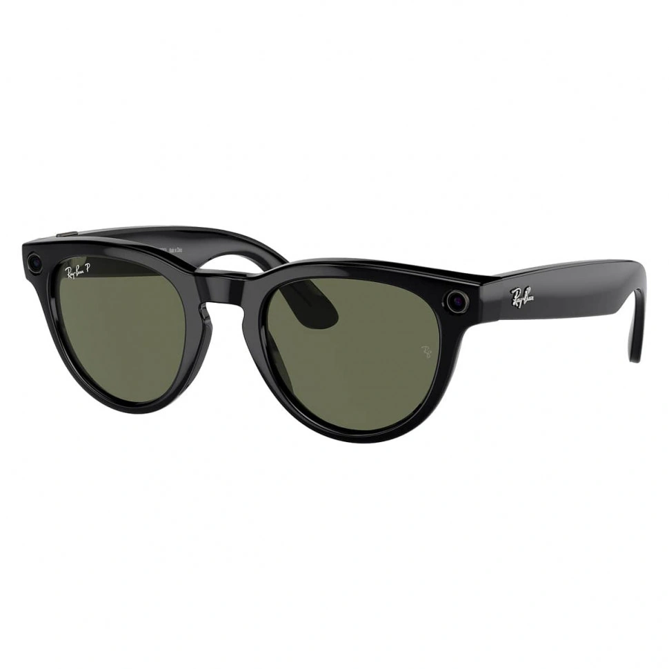 Умные очки RayBan Meta Headliner M, глянцевая черная оправа/фотохромные линзы зеленые (RW 4009)