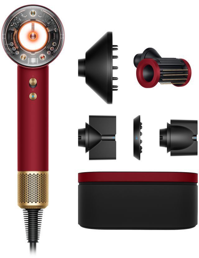 Фен Dyson Supersonic Nural HD16, красный бархат/золотой (Red velvet/Gold)