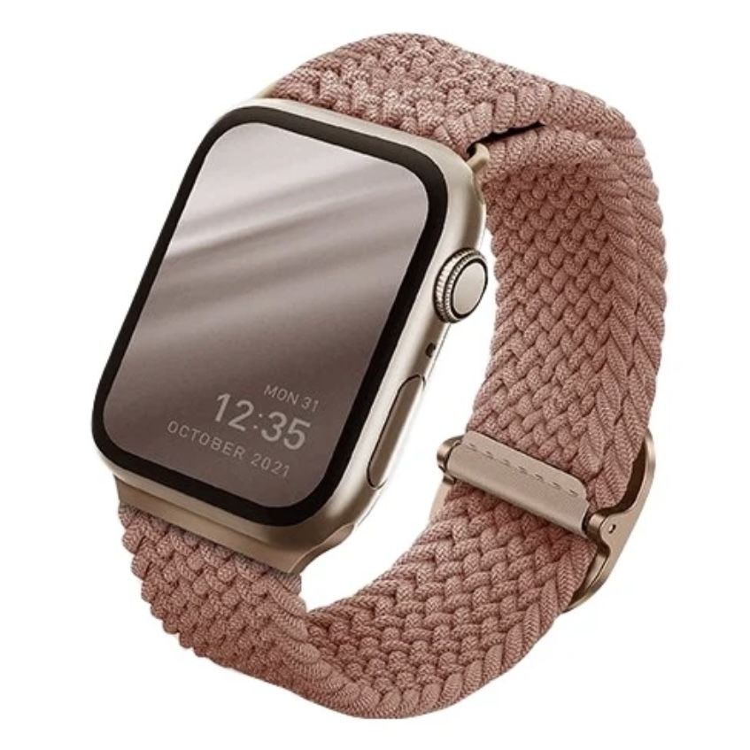 Ремешок Uniq ASPEN Strap Braided для Apple Watch 46/45/44mm, розовый