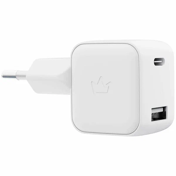 Сетевое зарядное устройство VLP G-Charge 20Вт USB-C+USB-A, белый