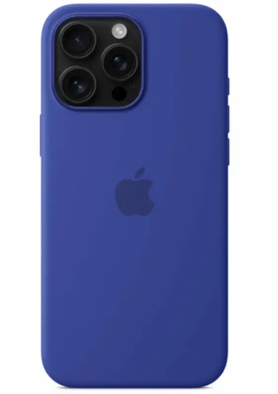 Чехол силиконовый MagSafe iPhone 16 Pro, темно-синий