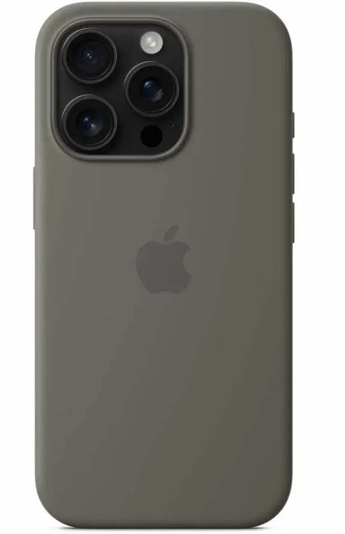 Чехол силиконовый MagSafe iPhone 16 Pro, серый