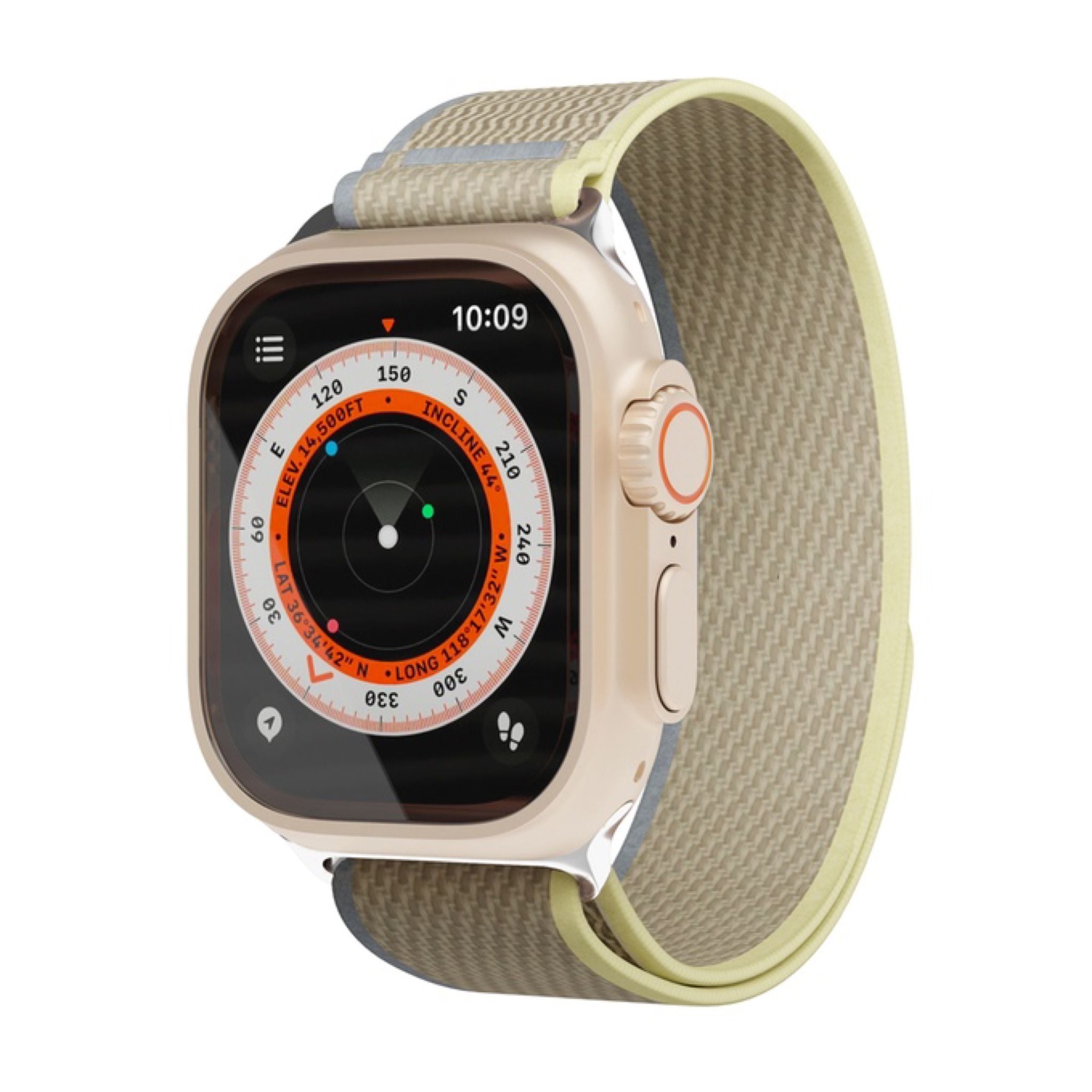 Ремешок Trail Band "vlp" для Apple Watch 49/45/44/42mm, бежевый - желтый