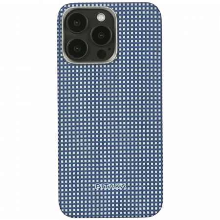Чехол Pitaka Fusion Weaving MagEZ Case 5 для iPhone 15 Pro Мах, голубой