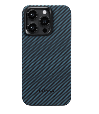 Чехол Pitaka MagEZ Case 4 Kevlar для iPhone 15 Pro Max, черно-синий