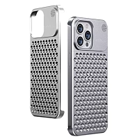 Алюминиевый чехол в стиле Mac Pro для iPhone 14 Pro, серебристый