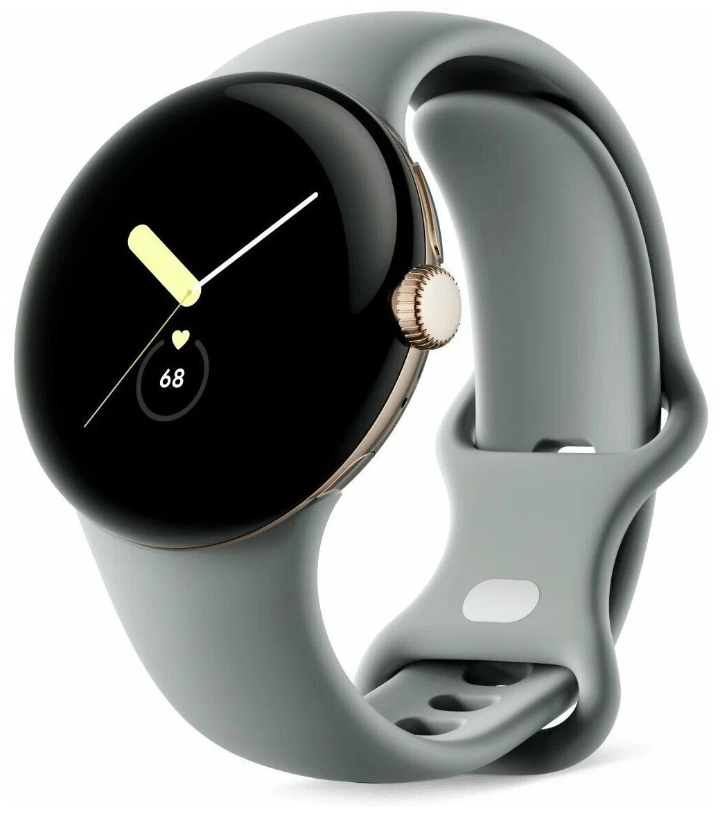 Умные часы Google Pixel Watch 41 мм, Wi-Fi, золотистый корпус, ремешок серого цвета