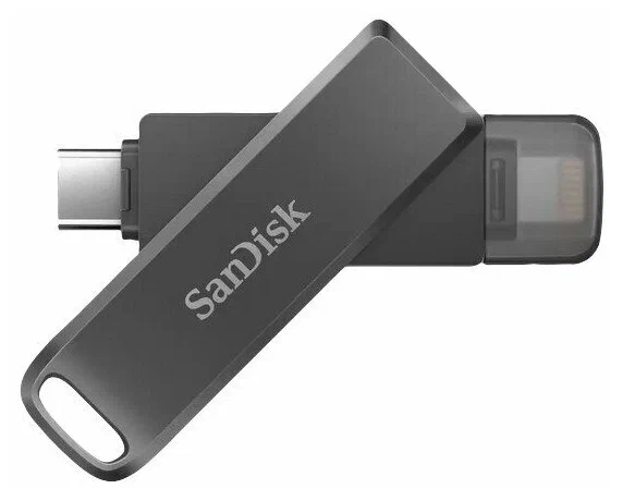 Флеш-накопитель SanDisk iXpand Luxe USB-C - Lightning 256 ГБ,черный
