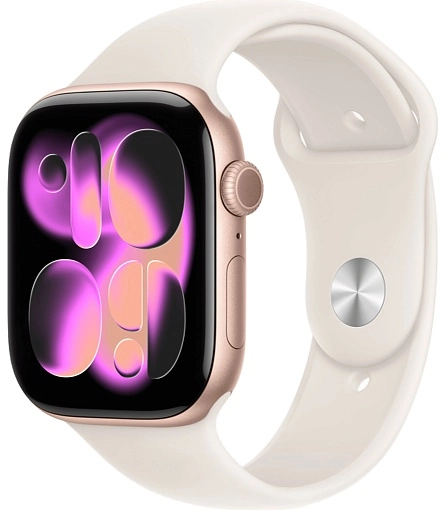 Apple Watch Series 11 42 мм, розовое золото, ремешок «сияющая звезда», размер S/M