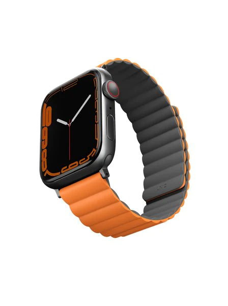 Ремешок Uniq Revix для Apple Watch 49/45/44/42mm, серый/оранжевый