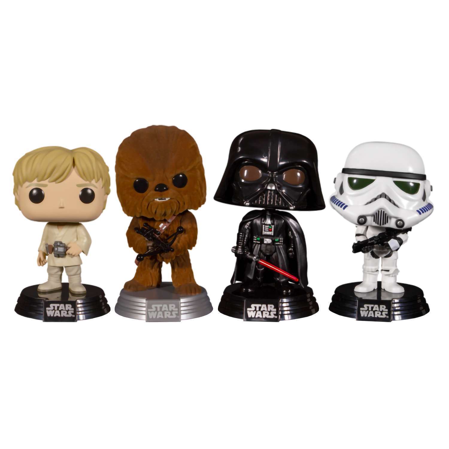 Фигурка Funko POP! Bobble Star Wars Luke/Chewbacca(FL)/Darth Vader/Stormtrooper (Exc) 4PK