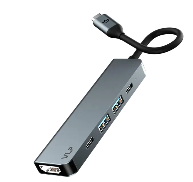 Адаптер "vlp" Infinity UCB-C Hub 5 в 1, графитовый