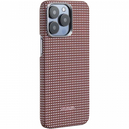 Чехол Pitaka Fusion Weaving MagEZ Case 5 для iPhone 15 Pro Мах, розовый