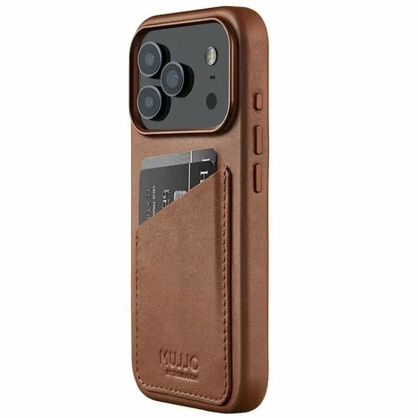 Чехол Mujjo Wallet Leather для iPhone 17 Pro Max, песочный