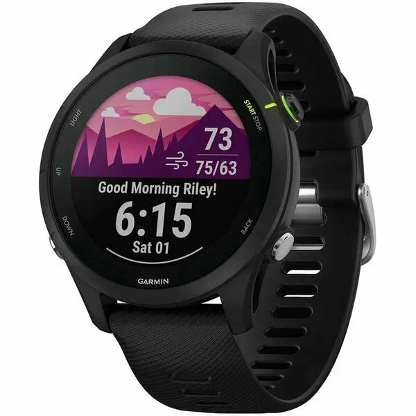 Умные часы Garmin Forerunner 255 Music 45 мм, черный (010-02641-30)