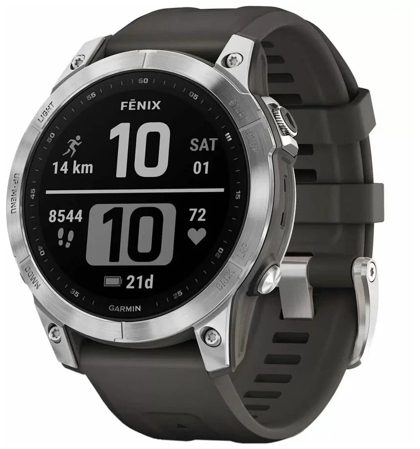 Умные часы Garmin Fenix 7, серебристый (010-02540-01)