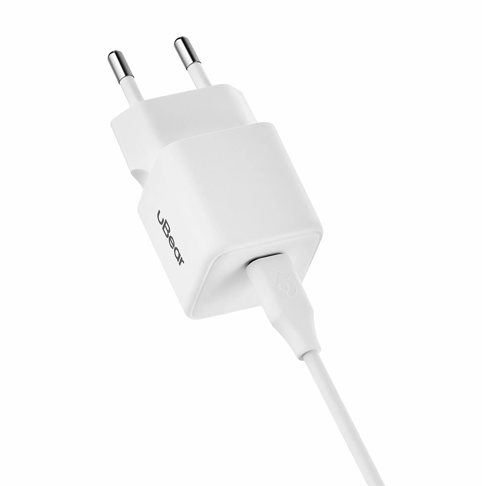 Комплект зарядки uBear Bridge 25W, USB-C + кабель USB-C/USB-C, белый