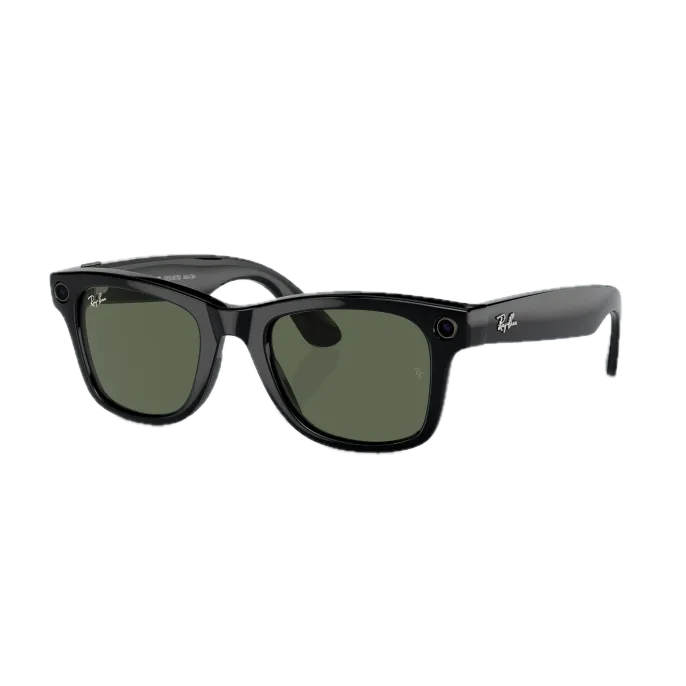 Умные очки RayBan Wayfarer L (2-е поколение) Shiny black/G-15 Green