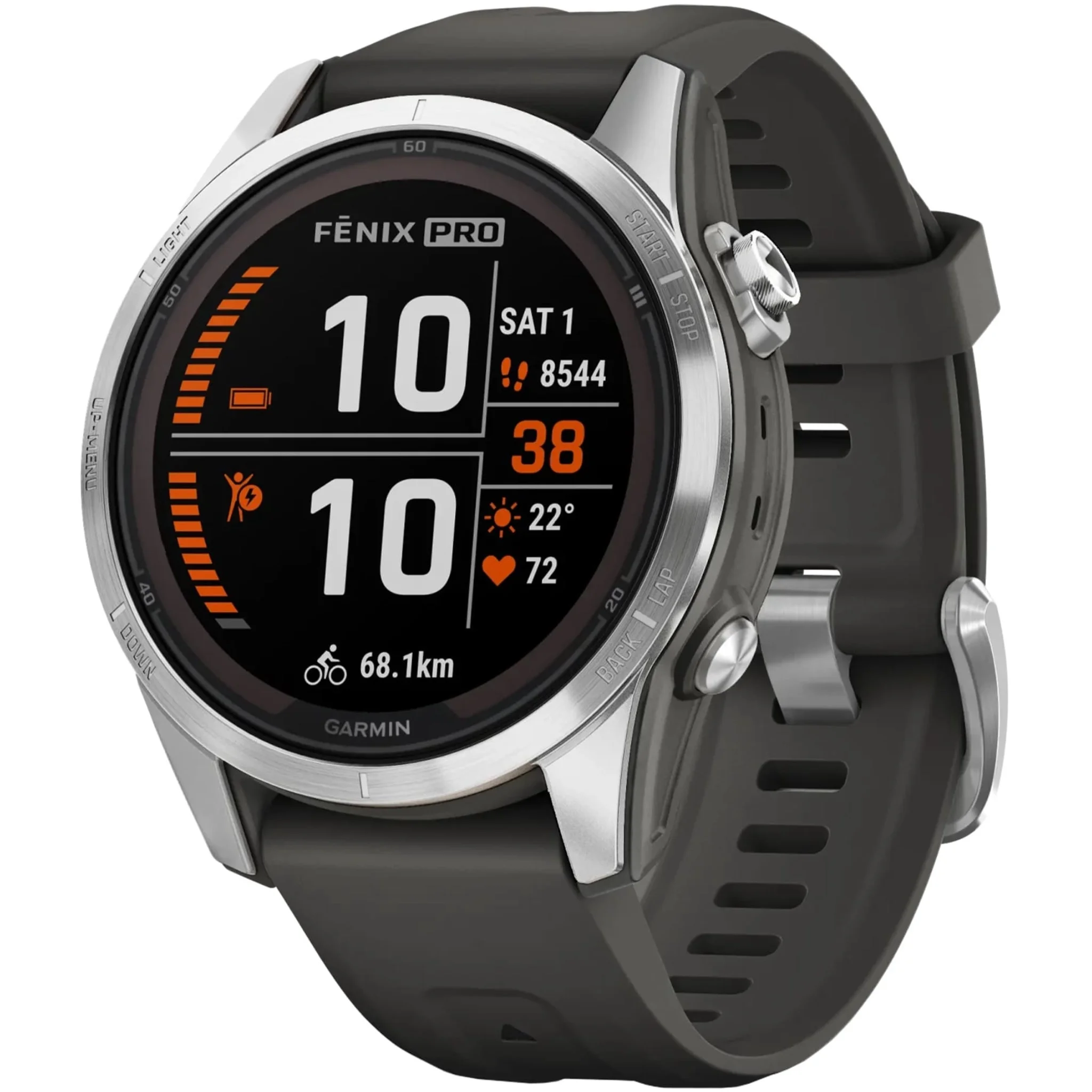 Умные часы Garmin Fenix 7S Pro Solar, серебристый (010-02776-01)