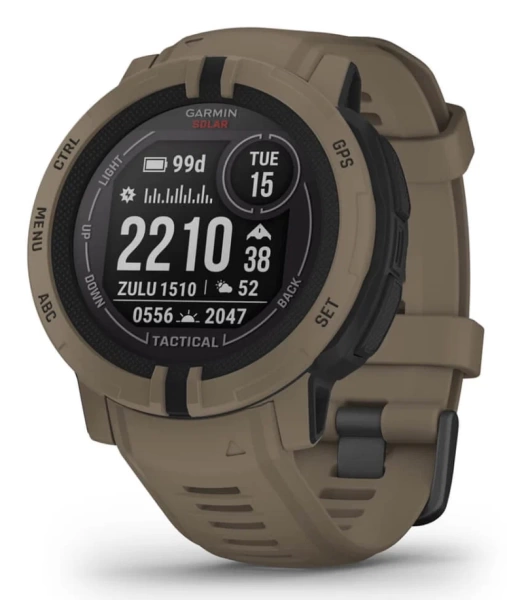 Умные часы Garmin Instinct 2 Solar Tactical 45 мм, коричневый (010-02627-04)