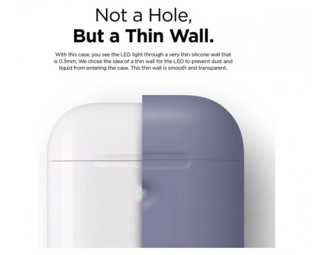 Чехол Elago Silicone case для AirPods 2, тёмно-лавандовый