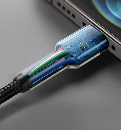 Зарядный провод Baseus Cafule Cable Metal USB - Lightning 1м, черный