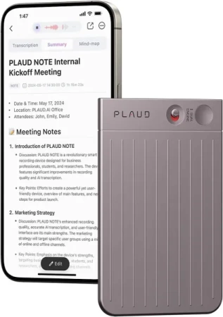 Диктофон Plaud Note с поддержкой ChatGPT, «сияющая звезда»