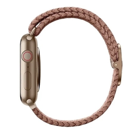 Ремешок Uniq ASPEN Strap Braided для Apple Watch 46/45/44mm, розовый