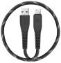 Кабель EnergEA NyloFlex USB-A to Lightning 0.3м, черный
