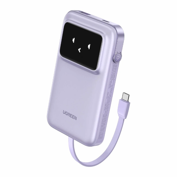 Внешний аккумулятор UGREEN UNO 10000mAh 30W Power Bank, фиолетовый                              