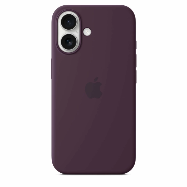 Чехол силиконовый MagSafe iPhone 16, фиолетовый