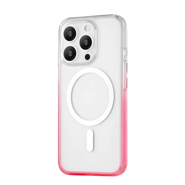 Чехол защитный uBear Fusion Mag Case iPhone 16 Pro, неоновый розовый