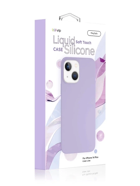 Чехол "vlp" Silicone case with MagSafe для iPhone 14 Plus, сиреневый