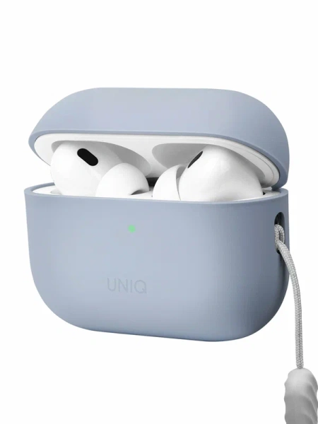Чехол Uniq для Airpods Pro 2 LINO Liquid silicone, небесно-голубой