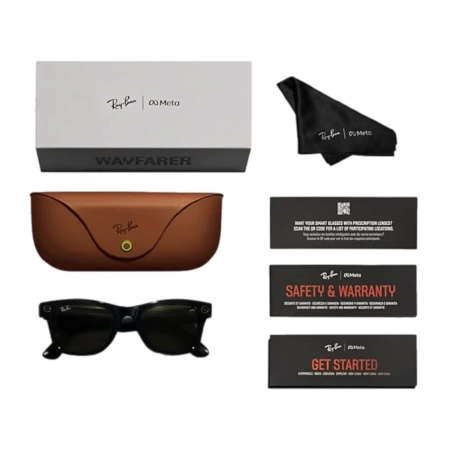 Ray-Ban Meta Wayfarer RW4006 (Глянцевая черная оправа, линзы прозрачные), размер М