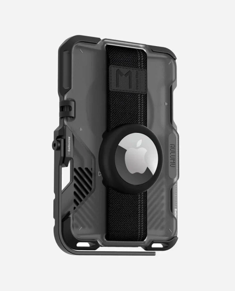 Картхолдер Aulumu G03 MagSafe, многофункциональный магнитный кошелек, полупрозрачный серый   