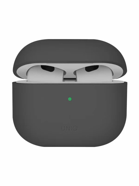 Чехол Uniq для Airpods 4 LINO Liquid silicone, серый