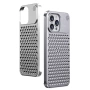 Алюминиевый чехол в стиле Mac Pro для iPhone 15 Pro, серебристый