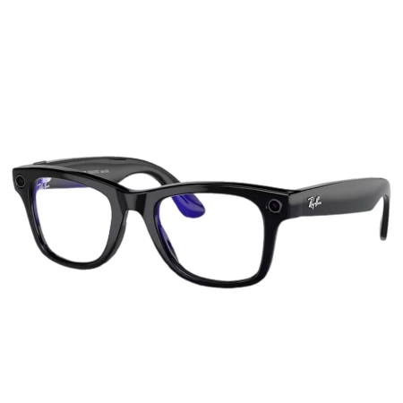 Ray-Ban Meta Wayfarer RW4006 (Глянцевая черная оправа, линзы прозрачные), размер М