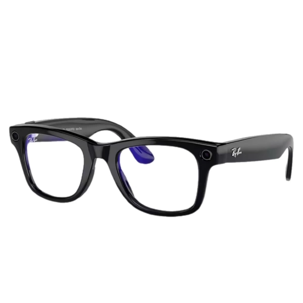 Ray-Ban Meta Wayfarer RW4008 (Глянцевая черная оправа, линзы прозрачные), размер L