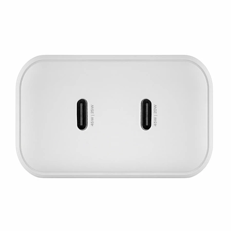 Сетевое зарядное устройство uBear 2 ports USB-C, Wall charger Bridge 45W WC27WHPD45-2C, белый
