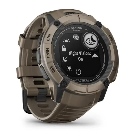 Умные часы Garmin Instinct 2X Solar Tactical Edition 50 мм, коричневый (010-02805-02)