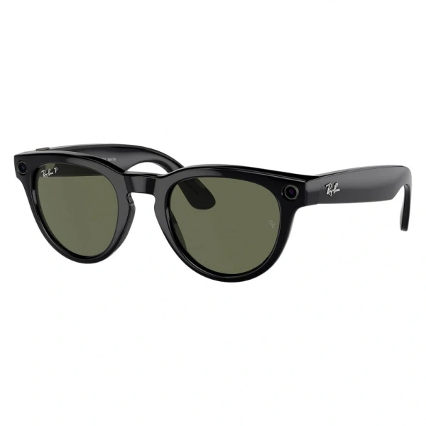 Ray-Ban Meta Headliner RW4009 (Глянцевая черная оправа, линзы зеленые), размер М