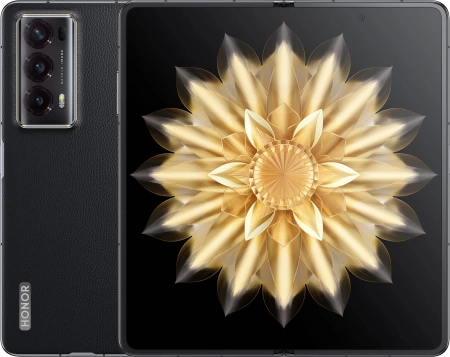 Смартфон Honor Magic V2 16/512 ГБ, черный кожаный